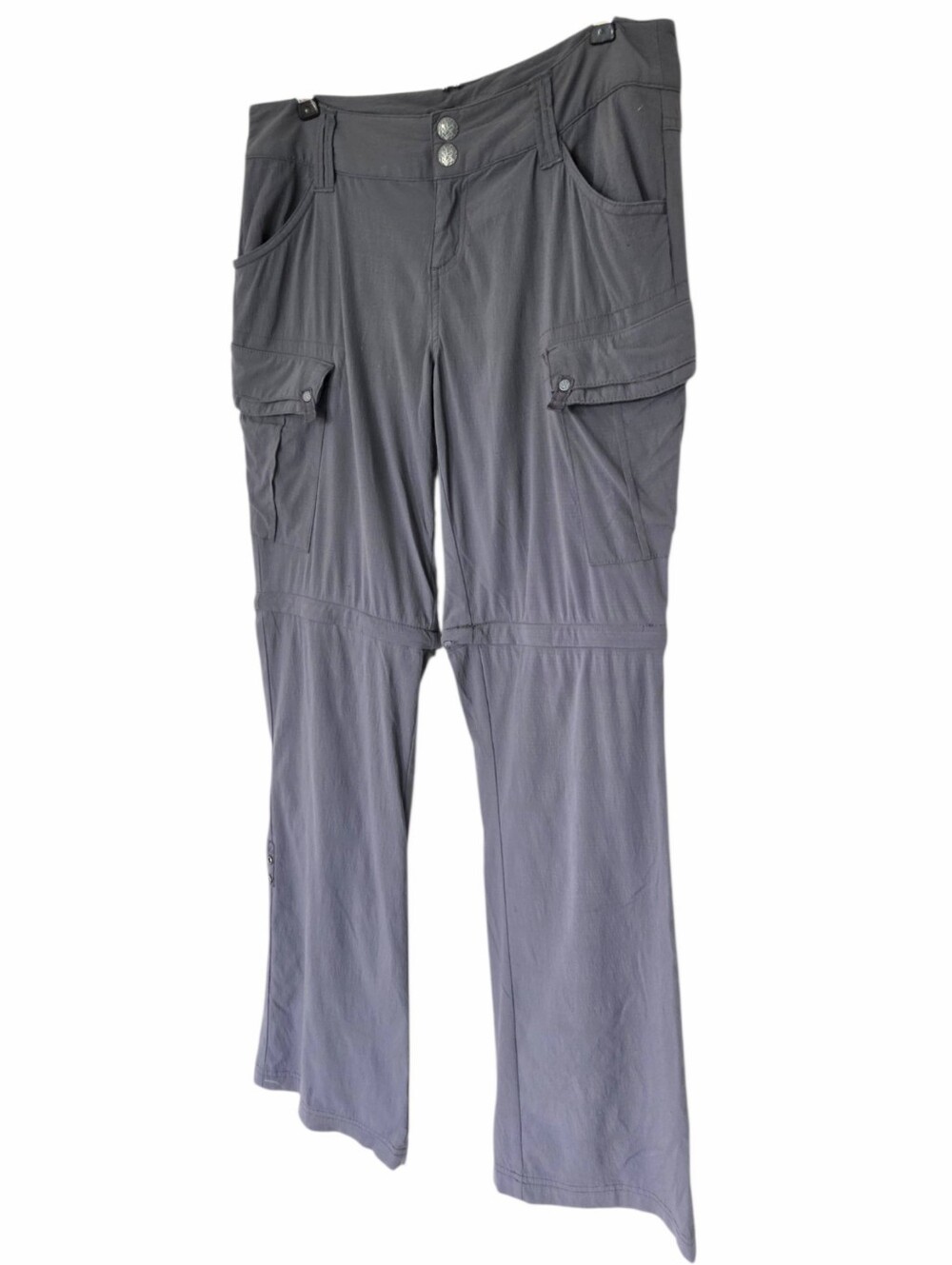 prAna Sage Convertible Pant Women 6 Grey Ripstop - Picture 5 of 15